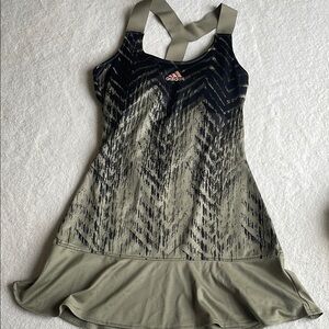 Adidas Khaki and Black Graphic Dress